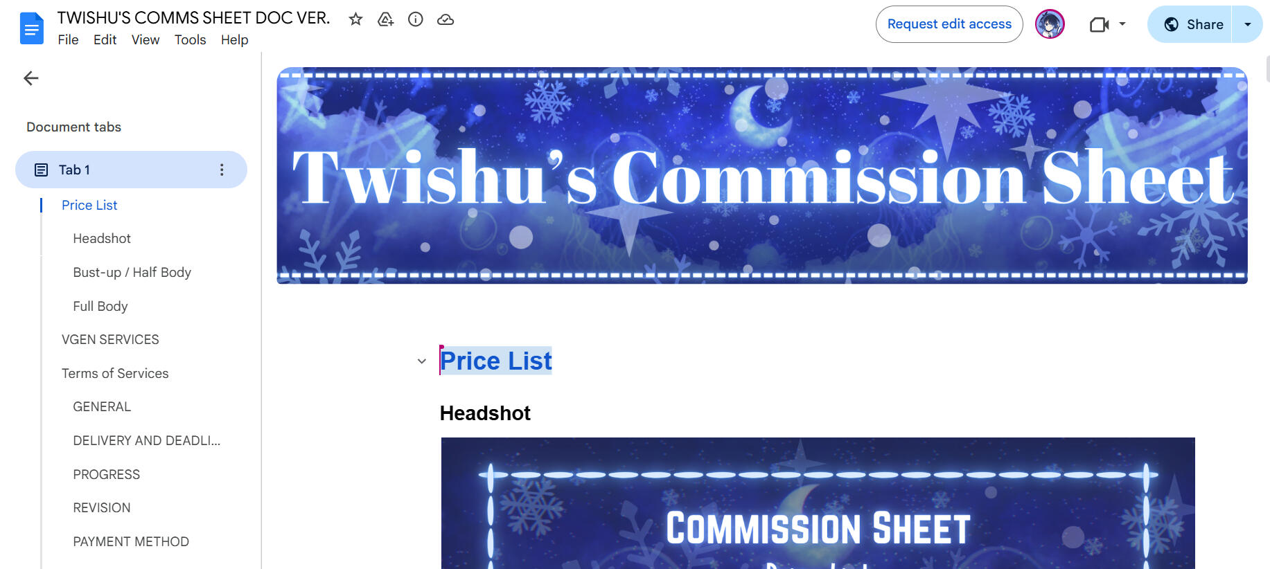 Comm Sheet GOOGLE DOCS VER